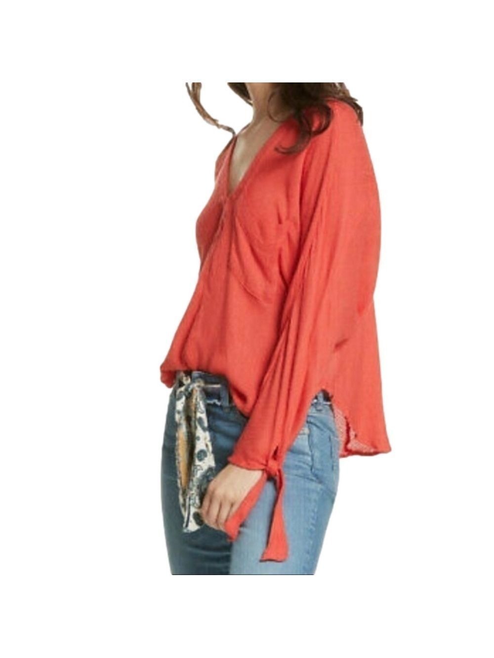 FREE PEOPLE NWT! Morning Dolman Coral Rayon Top Size XS